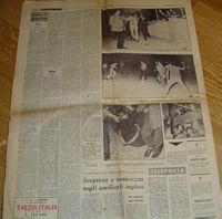 Corriere dello Sport del 1971 sui fatti di Roma/Stoke City (retro)